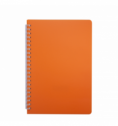 Тетрадь для записей BRIGHT, L2U, А5, 60 л., клетка, оранжевая, пласт.обложка