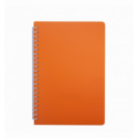 Зошит для нотаток BRIGHT, L2U, А5, 60 арк., клітинка, помаранч., пласт.обкладинка