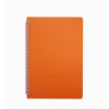 Зошит для нотаток BRIGHT, L2U, А5, 60 арк., клітинка, помаранч., пласт.обкладинка