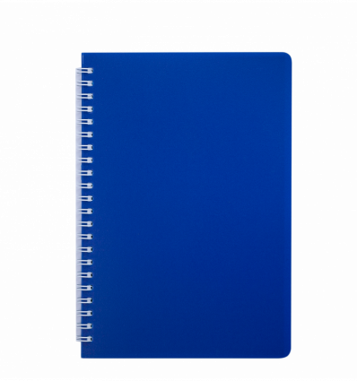 Зошит для нотаток BRIGHT, А5, 60 арк., клітинка, синій, пласт.обкладинка
