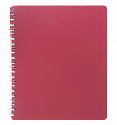 Тетрадь для записей CLASSIC, B5, 80 л., клетка, пласт. обл., красная ( BM.2419-005 )