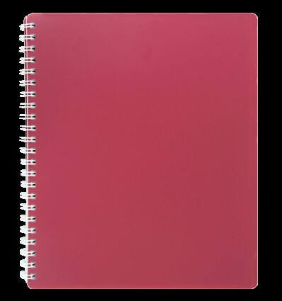 Тетрадь для записей CLASSIC, B5, 80 л., клетка, пласт. обл., красная ( BM.2419-005i )