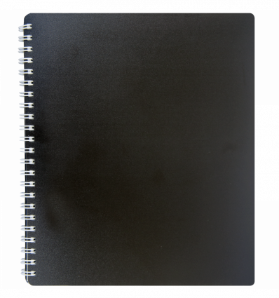 Тетрадь для записей CLASSIC, B5, 80 л., клетка, пластиковая обложка, черная
