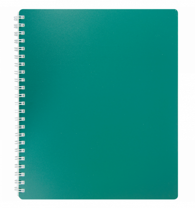Тетрадь для записей CLASSIC, B5, 80 л., клетка, пласт. обл., зеленая ( BM.2419-004 )