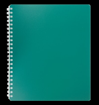 Тетрадь для записей CLASSIC, B5, 80 л., клетка, пласт. обл., зеленая ( BM.2419-004і )
