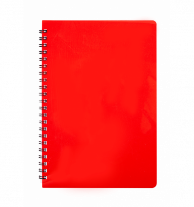 Тетрадь для записей GLOSS, А5, 80л., клетка, пластиковая обложка, красный