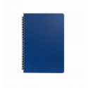 Зошит для нотаток OFFICE, L2U, А5, 96 арк., клітинка, синій, пластик.обкладинка