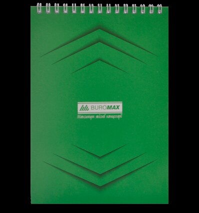 Блокнот на пружине сверху MONOCHROME, JOBMAX, А5, 48 л., зеленый ( BM.2474-04 )