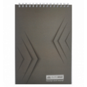 Блокнот на пружине сверху MONOCHROME, JOBMAX, А5, 48 л., серый