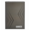 Блокнот на пружине сверху MONOCHROME, JOBMAX, А5, 48 л., серый