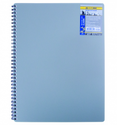 Зошит для нотаток CLASSIC, А6, 80 арк., клітинка, пласт. обкл., сірий ( BM.2589-009 )