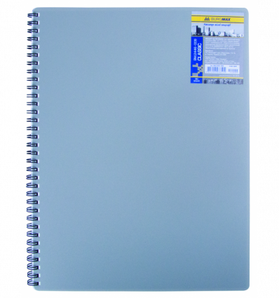 Зошит для нотаток CLASSIC, А6, 80 арк., клітинка, пластикова обкладинка, сірий