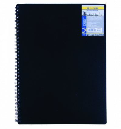 Тетрадь для записей CLASSIC, А6, 80 л., клетка, пластиковая обложка, черная