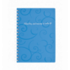 Записна книжка на пружині, BAROCCO, А6, 80 арк., клітинка, пластикова обкладинка, блакитна