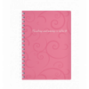 Записная книга на пружине, BAROCCO, А6, 80 л., клетка, пластиковая обложка, розовая