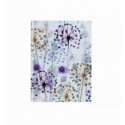 Записная книжка FLORA, А6, 64 л., клетка, твердая обложка, мат. ламинация+лак, фиолетовая