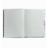 Записна книжка FLORA, А6, 64 арк., клітинка, тверда обкладинка, мат. ламінація+лак, фіолетова