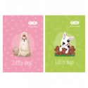 Блокнот на пружине сверху, А-7, 40л., DOGS, картонная обложка, KIDS Line