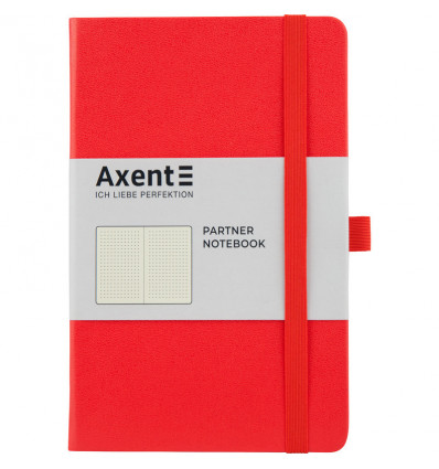 Книга записная Axent Partner 8306-05-A, A5-, 125x195 мм, 96 листов, точка, твердая обложка, красная