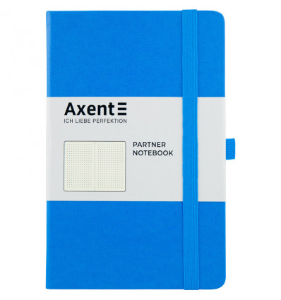 Книга записная Axent Partner 8306-07-A, A5-, 125x195 мм, 96 листов, точка, твердая обложка, голубая