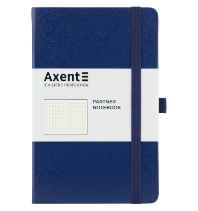 Книга записная Axent Partner 8306-02-A, A5-, 125x195 мм, 96 листов, точка, твердая обложка, темно-си