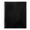 Тетрадь для записей NERO, В5, 96 л., клетка, пластиковая обложка, черная