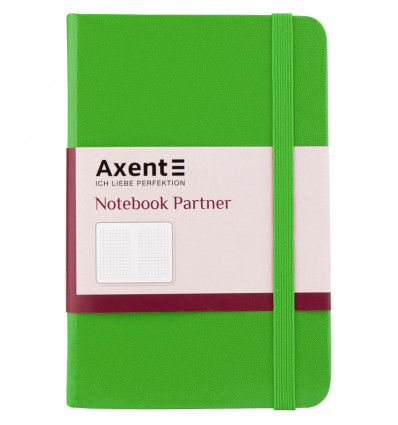 Книга записная Axent Partner 8301-04-A, A6-, 95x140 мм, 96 листов, клетка, твердая обложка, салатова