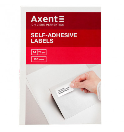 Етикетки Axent 2460-A А4 самоклеючі, 210x297мм 1шт/л 100л