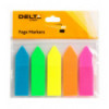 Закладки пластиковые неонового цвета Delta D2450-02, стрелки, 12х45 мм, 125 штук