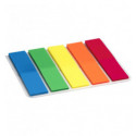 Закладки пластикові Axent 2440-01-A, неонового кольору, прямокутні, 5х12х50 мм, 125 штук
