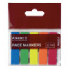 Закладки пластиковые Axent 2440-01-A, неонового цвета, прямоугольные, 5х12х50 мм, 125 штук