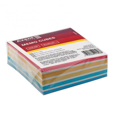 Папір для нотаток кольоровий AXENT Delta Color D8024, 90х90х30 мм, проклеєний