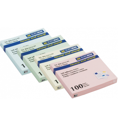 Блок паперу для нотаток BM.2312-99, 76х76 мм, 100 арк., 4 кол. асорті