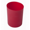 Стакан пластиковый для письменных принадлежностей, JOBMAX, красный