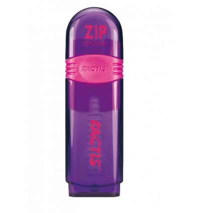 Гумка ZIP в пластиковому футлярі, колір асорті