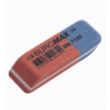 Гумка подвійна з абразивною частиною S, 42x14x8 мм, синт.каучук, червоно-синя