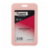 Бейдж Axent 4530-10-A вертикальний, PP, рожевий, 50х84 мм