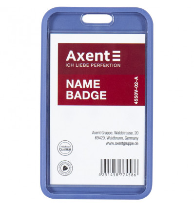 Бейдж-чохол Axent SoftTouch 4550V-02-A, матовий, димчастий синій ( 4550v-02-a )