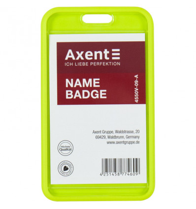 Бейдж-чохол Axent SoftTouch 4550V-09-A, матовий, салатовий ( 4550v-09-a )