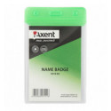 Бейдж Axent 4518-04-A вертикальний, матовий, зелений, 67х98 мм