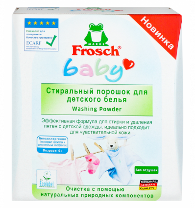 Порошок стиральн Frosch baby Washing Powder для детского белья 1,08кг