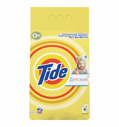 Средство моющее Tide Детский автомат порошкообразное синтетическое 6кг мягкая упаковка