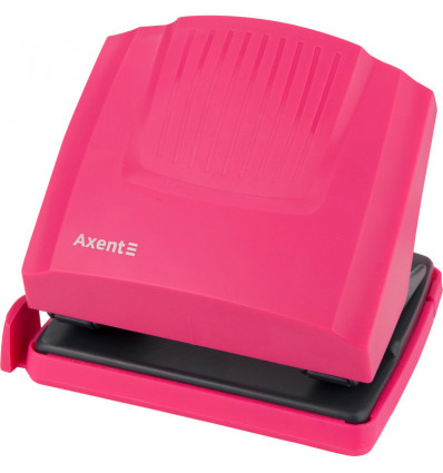 Діркопробивач Axent Shell 3430-10-A з пластиковим верхом, 30 аркушів, рожевий