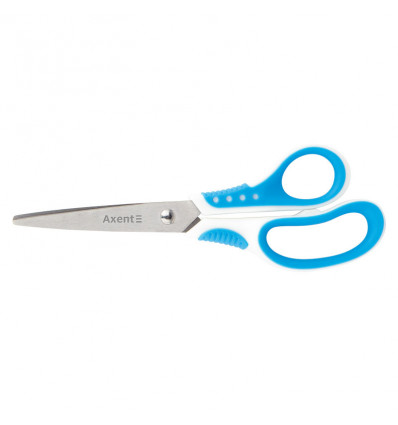 Ножиці Axent Shell 6304-02-A, 18 см, прогумовані ручки, біло-блакитні