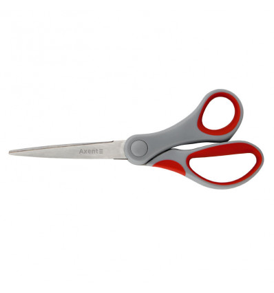 Ножиці Axent Duoton 6301-06-A, 18 см, прогумовані ручки, сіро-червоні