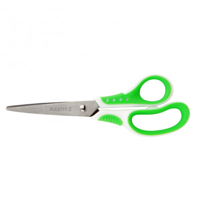 Ножиці Axent Shell 6304-09-A, 18 см, прогумовані ручки, біло-салатові