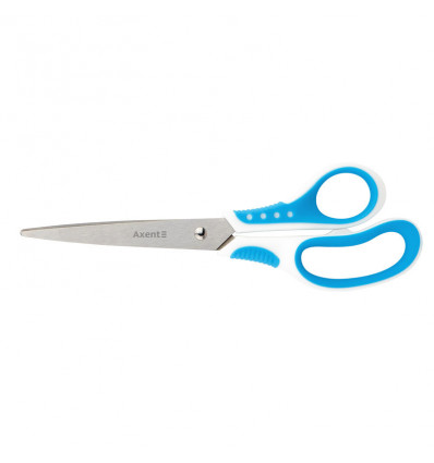 Ножницы Axent Shell 6305-02-A, 21 см, прорезиненные ручки, бело-голубые