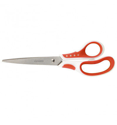 Ножницы Axent Shell 6305-06-A, 21 см, прорезиненные ручки, бело-красные