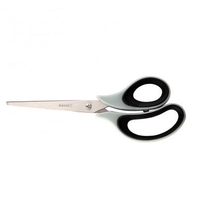 Ножиці Axent Duoton Soft 6102-01-A, 21 см, прогумовані ручки, сіро-чорні