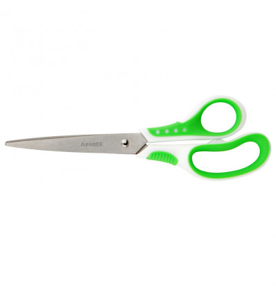 Ножницы Axent Shell 6305-09-A, 21 см, прорезиненные ручки, бело-салатовые